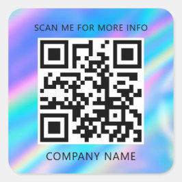 カスタムロゴQRコードスキャン私の名前ホログラフィックスクウェア スクエアシール