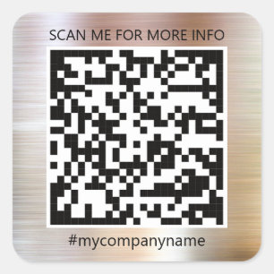 カスタムロゴQRコードスキャンMeオンラインショップバラ スクエアシール
