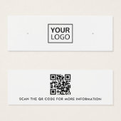 カスタムロゴQRコードスタッドイヤリングディスプレイカード (正面&裏面)
