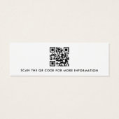 カスタムロゴQRコードスタッドイヤリングディスプレイカード (裏面)