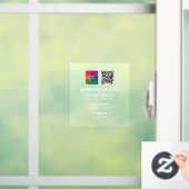 カスタムロゴQRコードテンプレート開館時間(小) ウィンドウサイン (ホーム)