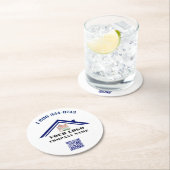 カスタムロゴQRコードパルプボード ラウンドペーパーコースター (インサイチュ)