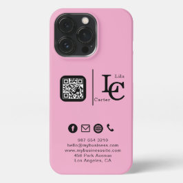 カスタムロゴQRコードピンクiPhoneケース iPhone 13 Proケース