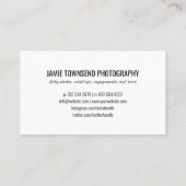 カスタムロゴQRコードフォトフォトフォトフォトグラファー 名刺 (裏面)