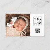 カスタムロゴQRコードフォトフォトフォトフォトグラファー 名刺 (正面)