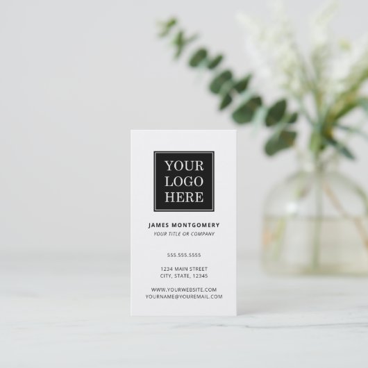 カスタムロゴQRコードプロフェッショナル 名刺 (スタンド正面)