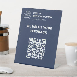 カスタムロゴQRコードメディカルクリニック医療 台座サイン