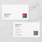 カスタムロゴQRコードモダンシンプルプロフェッショナル 名刺 (正面/裏面)