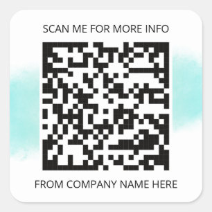 カスタムロゴQRコード名お買い物 スクエアシール