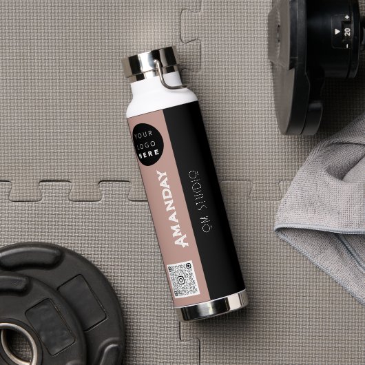 カスタムロゴQrコード名オレンジ色のアイボリーバラ ウォーターボトル (ジム)