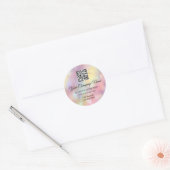 カスタムロゴQRコード推進ホログラフ。バラ ラウンドシール (封筒)