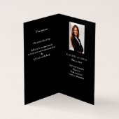 カスタムロゴQrコードphoto social media black 名刺 (内部)