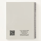 カスタムロゴQRビジネス法人ニュートラルベージュ ノートブック (裏面)