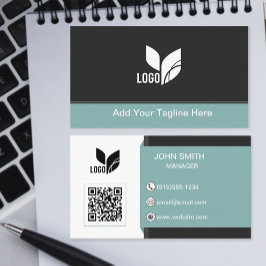 カスタムロゴQRモダン 名刺