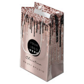 カスタムロゴRse赤面グリッタードライブ名VIP スモールペーパーバッグ (裏面アングル)