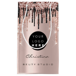 カスタムロゴRse赤面グリッタードライブ名VIP スモールペーパーバッグ