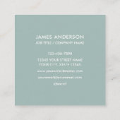 カスタムロゴSage Green スクエア名刺 (裏面)