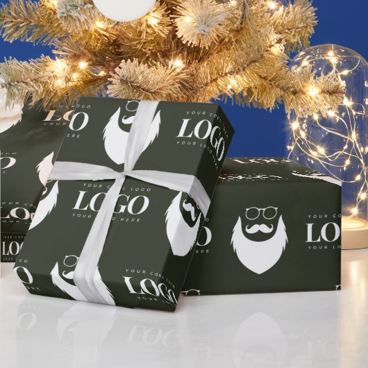 カスタムロゴSanta Clausパター企業のン ラッピングペーパー (クリスマス)