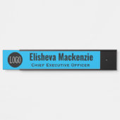 カスタムロゴSky Blue Officeドア名プレート記号 サインプレート (正面)