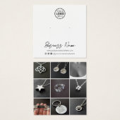 カスタムロゴSNSスタッドイヤリングディスプレイカード (正面&裏面)