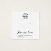 カスタムロゴSNSスタッドイヤリングディスプレイカード (正面)