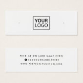 カスタムロゴSNSスタッドイヤリングディスプレイカード (正面&裏面)