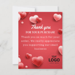 カスタムロゴSNSフラットサンキューカード サンキューカード