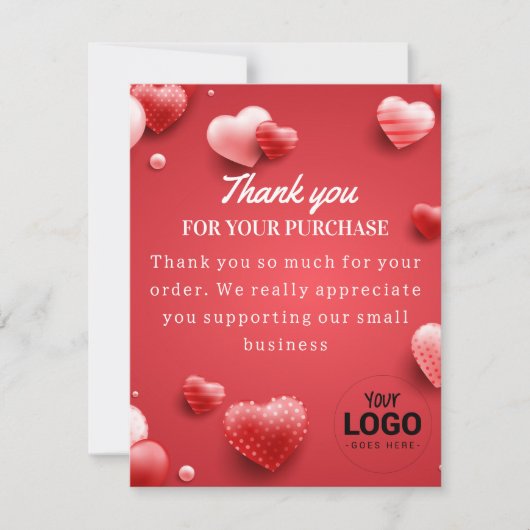 カスタムロゴSNSフラットサンキューカード サンキューカード (正面)