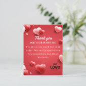 カスタムロゴSNSフラットサンキューカード サンキューカード (スタンド正面)