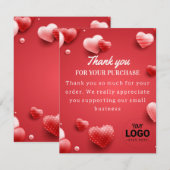 カスタムロゴSNSフラットサンキューカード サンキューカード (正面/裏面)