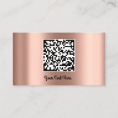 カスタムロゴSNS金ゴールドQRコードフォトバラ 名刺 (裏面)