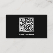 カスタムロゴSNS金ゴールドQRコードブラックモダン 名刺 (裏面)