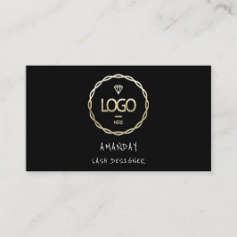 カスタムロゴSNS QRコード金ゴールドブラック 名刺