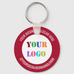 カスタムロゴSocial Media Name Keychain Your Colors キーホルダー