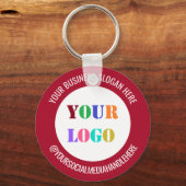 カスタムロゴSocial Media Name Keychain Your Colors キーホルダー (正面)