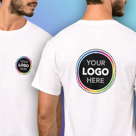 カスタムロゴTシャツ - フロントとバックにロゴを配置 Tシャツ