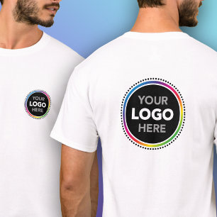 カスタムロゴTシャツ - フロントとバックにロゴを配置 Tシャツ