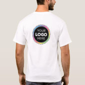 カスタムロゴTシャツ - フロントとバックにロゴを配置 Tシャツ (裏面)