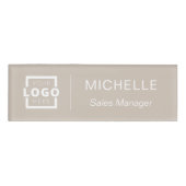 カスタムロゴTaupe従業員 名札 (正面)