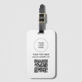 カスタムロゴWebサイトアドレスQRコードスキャンバーコード ラゲッジタグ (正面縦)