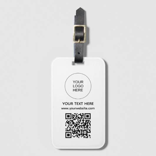 カスタムロゴWebサイトアドレスQRコードスキャンバーコード ラゲッジタグ (正面縦)