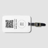 カスタムロゴWebサイトアドレスQRコードスキャンバーコード ラゲッジタグ (正面横)