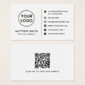 カスタムロゴwebサイトQRモダンコード (正面&裏面)