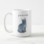カスタムロシアのBlue Cat Breed Coffee Mug Gift コーヒーマグカップ (左)