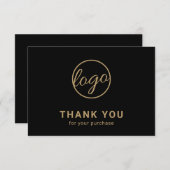 カスタムロシンプルゴ金ゴールド事業 サンキューカード (正面/裏面)