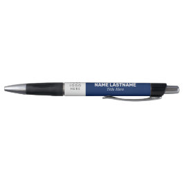 カスタムロスタイリッシュゴNavy Blue Name Title Business ボールペン