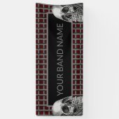 カスタムロックバンドスカルヘビーメタル音楽フェスティバル 横断幕 (縦)