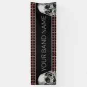 カスタムロックバンドスカルヘビーメタル音楽フェスティバル 横断幕 (縦)