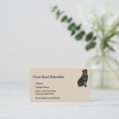 カスタムロッワイラードッグペット動物ロゴビジネスカー 名刺 (スタンド正面)