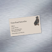 カスタムロッワイラードッグペット動物ロゴ マグネット名刺 (インサイチュ)